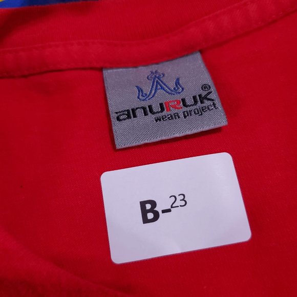 Good F*cker Men Shirt Large Red Graphic Print Parody Short Sleeve Crew Neck Tee - Picture 7 of 8